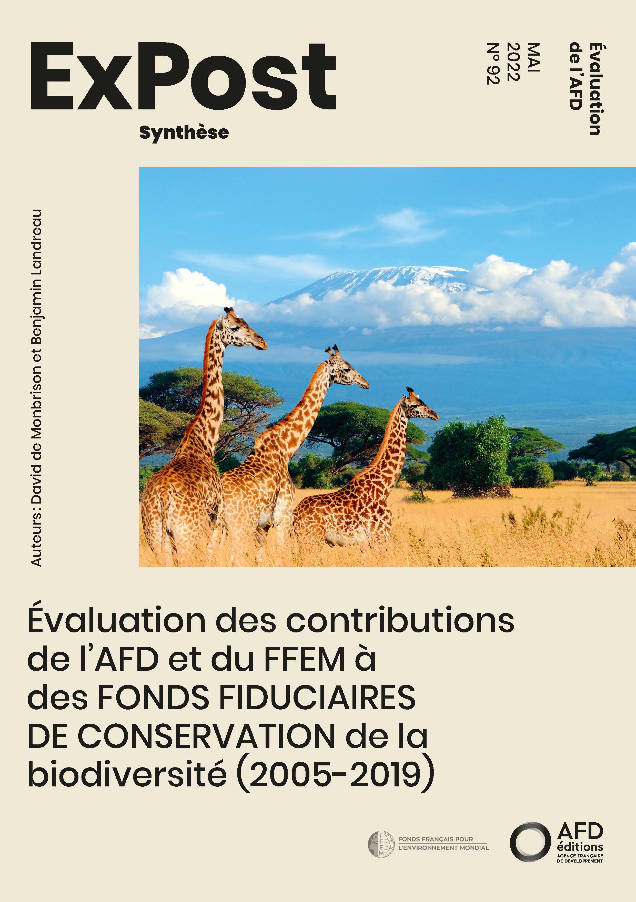 ExPost 92 Evaluation des contributions AFD et FFEM aux fonds fiduciaires pour la conservation de la biodiversité