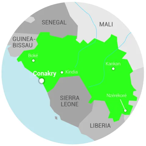 Carte Guinée