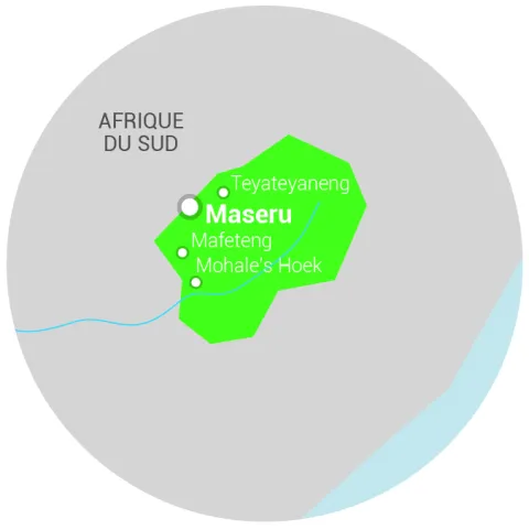 Carte Lesotho
