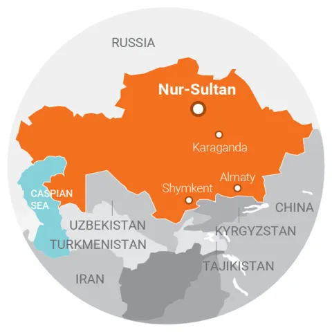 map Kazakhstan